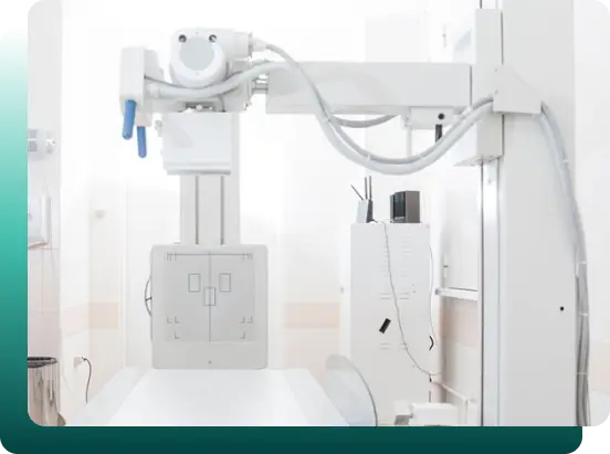 Advanced X-ray equipment, utilized for capturing detailed internal images for medical diagnosis.